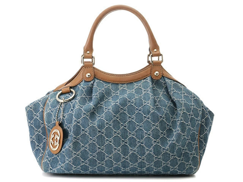 Gucci Bag Handbag GG Denim Calfskin